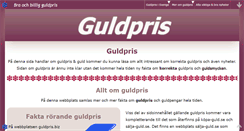 Desktop Screenshot of guldpris.nu